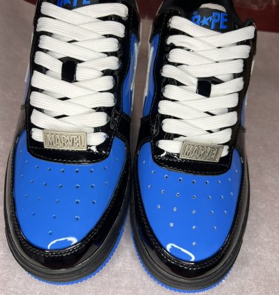 Bape Marvel Comics Venom Blue Black Bapesta
