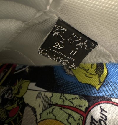 Bape Marvel Rocket Raccoon Bapesta