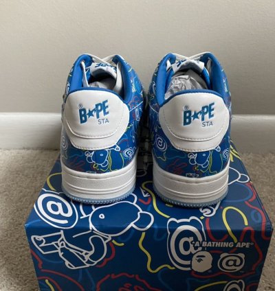 Bape Medicom Toy Bearbrick Blue Camo Bape Sta Low Size 12