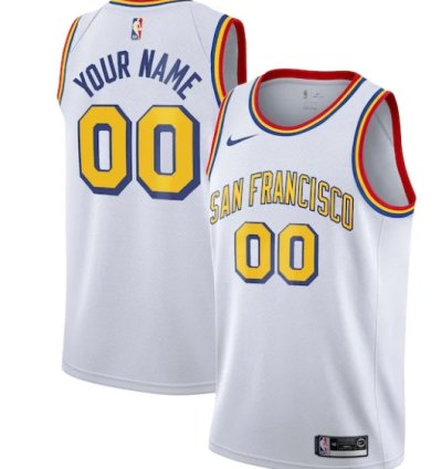 Golden State Warriors Nike Unisex 201920 Custom Swingman Jersey - White - Classic Edition