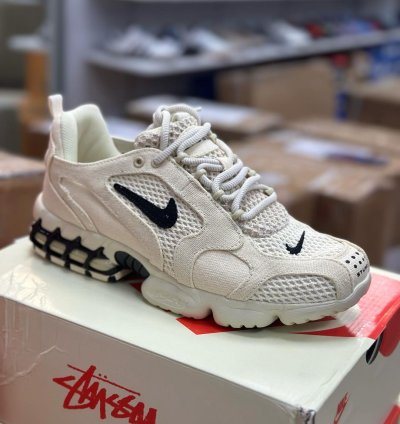 Nike X Stussy Air Zoom Spiridon Cage 2 Fossil