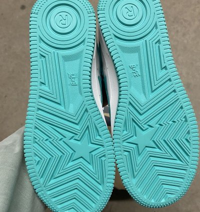 Bape Premium Leather Bapesta Green