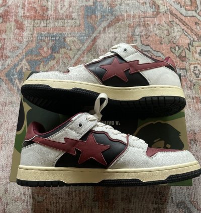 Bape Red Sk8 Sta Sneakers