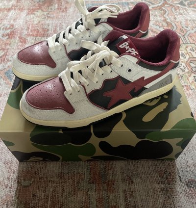 Bape Red Sk8 Sta Sneakers