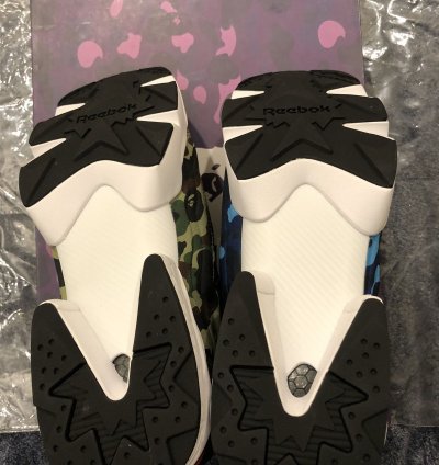 Bape Reebok Instapump Fury Multi Camo Running Sneaker