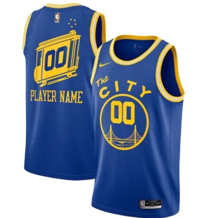Golden State Warriors Nike 202021 Hardwood Classics Swingman Custom Jersey - Blue