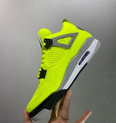 Nike Air Jordan 4 Plush Fluorescent Yellow X Tagz Dv6773-700