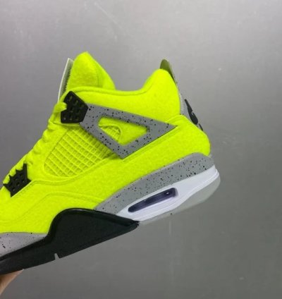Nike Air Jordan 4 Plush Fluorescent Yellow X Tagz Dv6773-700