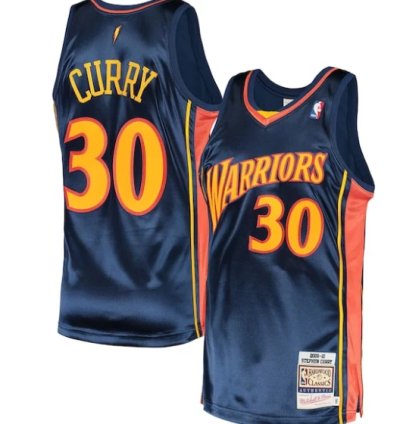 Stephen Curry Golden State Warriors 200910 Hardwood Classics Authentic Jersey - Navy