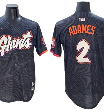 San Francisco Giants 2 Willy Adames Black 2025 City Connect Jersey