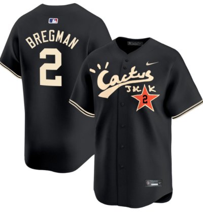 Alex Bregman 2 Houston Astros Cactus Jack Black Jersey V2