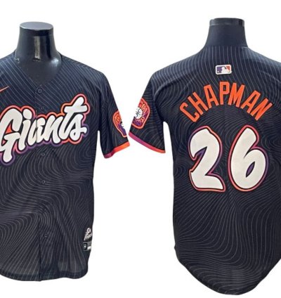 San Francisco Giants 26 Matt Chapman Black 2025 City Connect Jersey