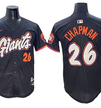 San Francisco Giants 26 Matt Chapman Black 2025 City Connect Limited Jersey