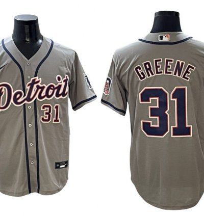 Detroit Tigers 31 Riley Greene Gray Road Limited Jersey