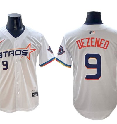 Houston Astros 9 Zach Dezenzo White 2025 City Connect Limited Jersey
