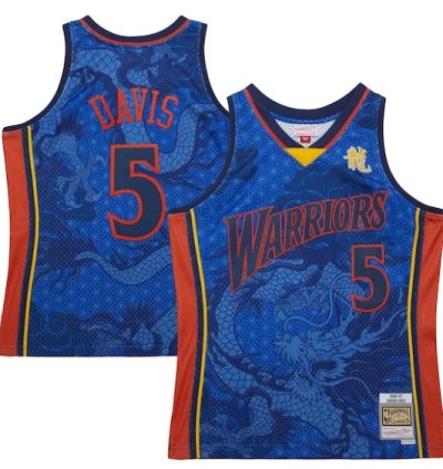 Baron Davis Golden State Warriors 200607 Hardwood Classics Asian Heritage 60 Swingman Throwback Player Jersey - Royal