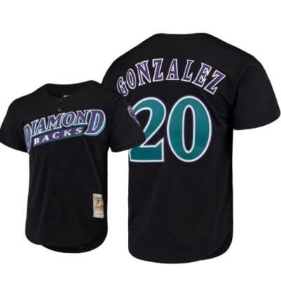 Arizona Diamondbacks Luis Gonzalez Black Throwback Mesh Jersey