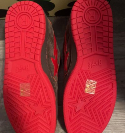 Bape Sk8 Sta Brown And Red