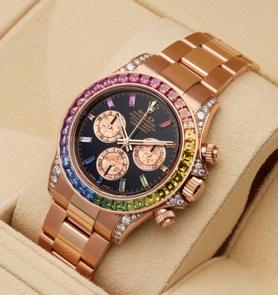 Rolex Daytona Rainbow Rare 18k Rose Gold 116595rbow - Ats-w007976