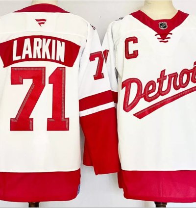 Dylan Larkin Jersey 71 Detroit Red Wings 2025 Stadium Series Stitched White