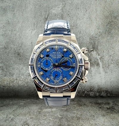 Rolex Daytona Sodalite Baguette Zaffiri 116589saci White Gold 18kt Investment