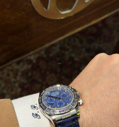 Rolex Daytona Sodalite Baguette Zaffiri 116589saci White Gold 18kt Investment