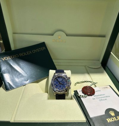Rolex Daytona Sodalite Baguette Zaffiri 116589saci White Gold 18kt Investment