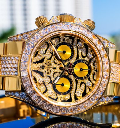 Rolex Daytona Unworn 2022 Daytona Eye Of The Tiger 116598tbr Pave