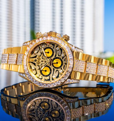 Rolex Daytona Unworn 2022 Daytona Eye Of The Tiger 116598tbr Pave