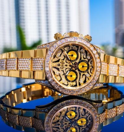 Rolex Daytona Unworn 2022 Daytona Eye Of The Tiger 116598tbr Pave