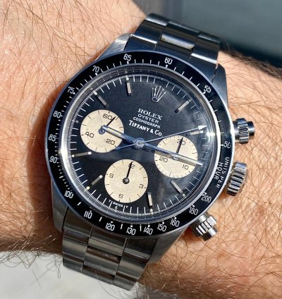 Rolex Daytona Very Rare Rolex Daytona 6263 Black Tiffany Co Dial