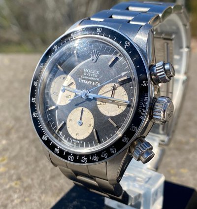 Rolex Daytona Very Rare Rolex Daytona 6263 Black Tiffany Co Dial