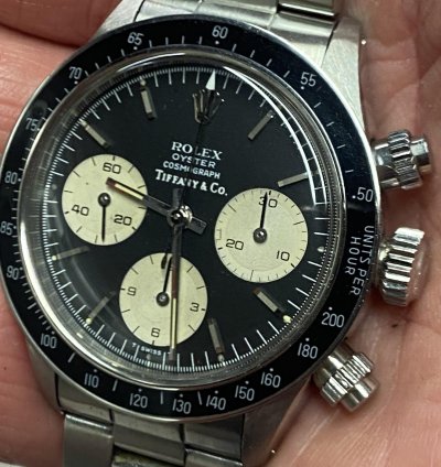 Rolex Daytona Very Rare Rolex Daytona 6263 Black Tiffany Co Dial