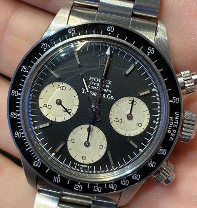 Rolex Daytona Very Rare Rolex Daytona 6263 Black Tiffany Co Dial
