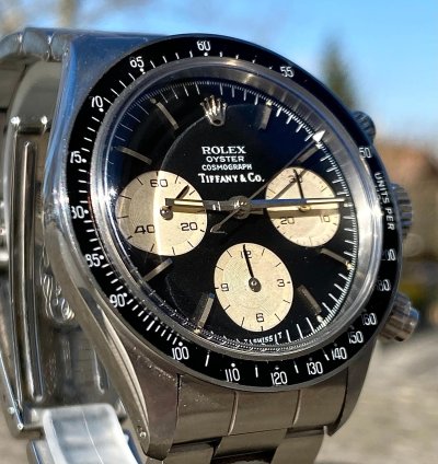 Rolex Daytona Very Rare Rolex Daytona 6263 Black Tiffany Co Dial