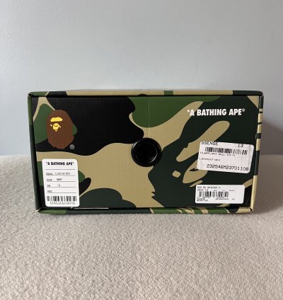 Bape Skull Sta Blue Camo Sneakers In White