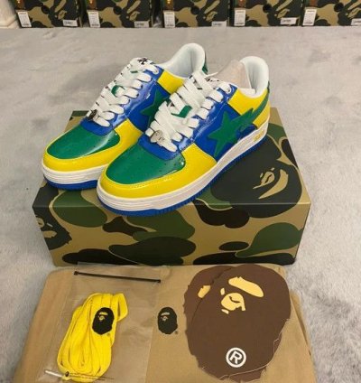 Bape Sta 1 Brazil Jamaica Green Blue Yellow Size 11