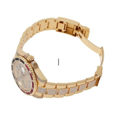 Rolex Gmt-master Ii 116758saru Automatic Yellow Gold Good