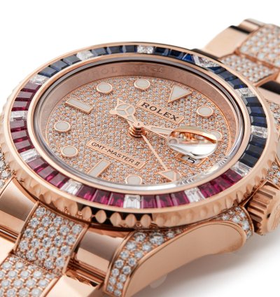 Rolex Gmt-master Ii Unworn With Stickers 18k Rose Gold 126755saru- - Ats-w008116