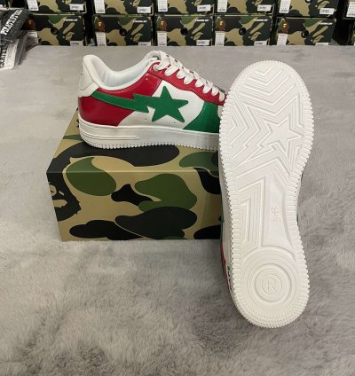 Bape Sta 1 Mexico Italy Red White Green Size 9 5