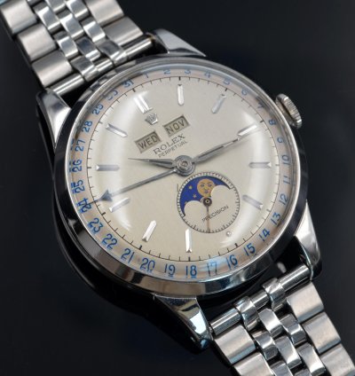 Rolex Padellone 8171 Steel Silver Dial Very Rare 1951