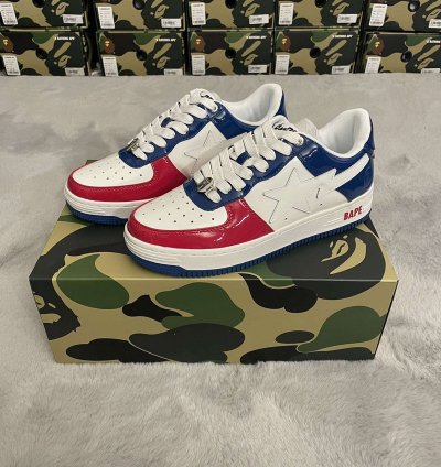 Bape Sta 1 Usa France Red White Blue Size 9 5