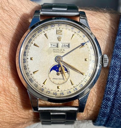 Rolex Padellone Padellone 8171 Lunar Phase Celendar 38 Mm