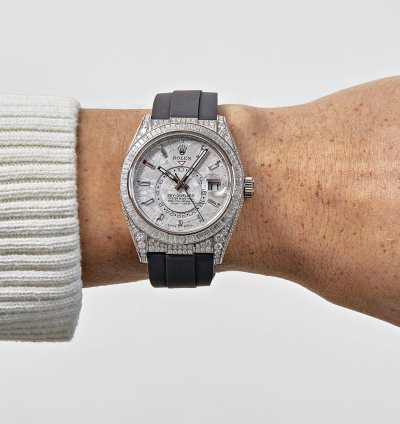 Rolex Sky-dweller 336259tbr White Gold Meteorite Dial Diamond Bezel And Case