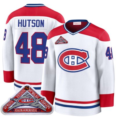 Lane Hutson Jersey 48 Montreal Canadiens Timeless Premium Stitched 1992 Blue Line