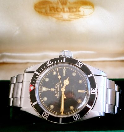 Rolex Submariner no Date Radium 6538 4 Line Big Crown Gilt Radium Zifferblatt Aus 1956