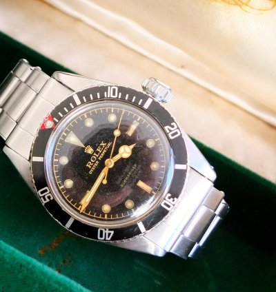Rolex Submariner no Date Radium 6538 4 Line Big Crown Gilt Radium Zifferblatt Aus 1956
