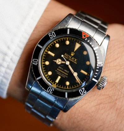 Rolex Submariner Big Crown James Bond Four Line Submariner Reference 6538 Unpolished