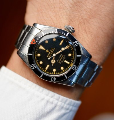 Rolex Submariner Big Crown James Bond Four Line Submariner Reference 6538 Unpolished