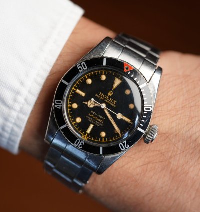 Rolex Submariner Big Crown James Bond Four Line Submariner Reference 6538 Unpolished